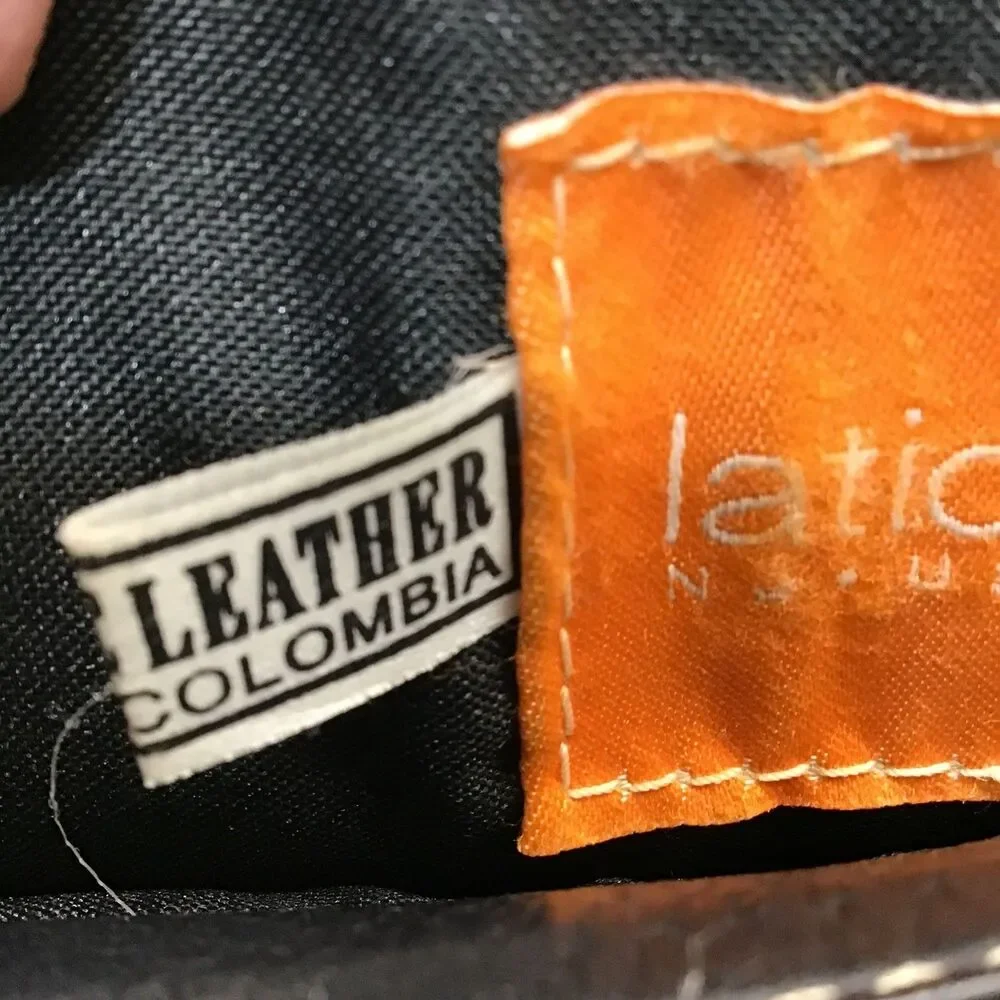 Latico Natural Leather LARGE Yosemite Messenger Bag Laptop Unisex Men Black